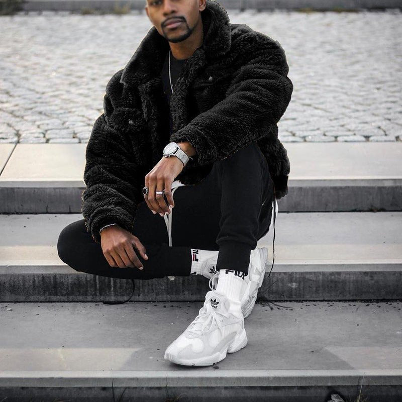 Spring Black Loose Jacket Jacket Men - AXON