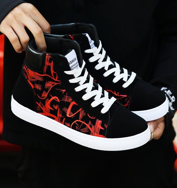 Spring high top shoes Korean Edition men''s shoes - AXON