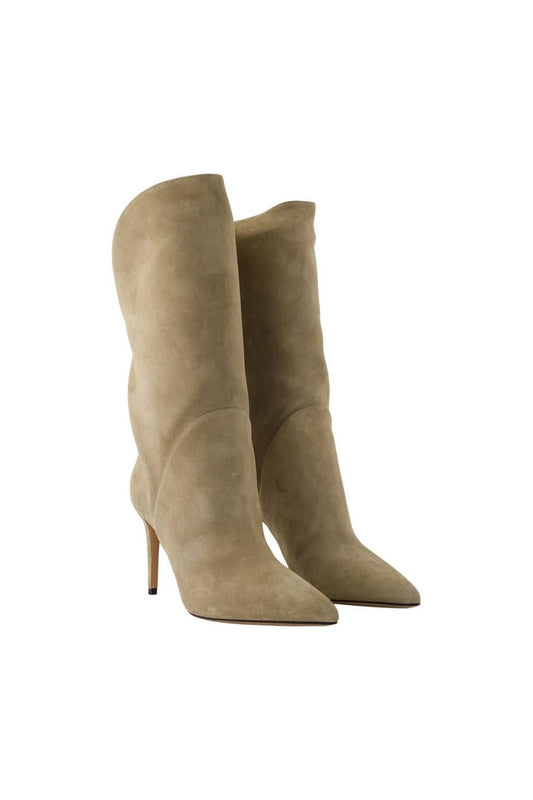 Stiefel Gaia Midcalf 85 - Paris Texas - Leder - Beige - AXON