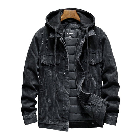 Thick denim jacket men - AXON