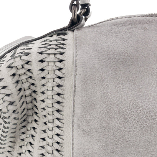 Vintage Tasche mit seitlichem Flechteinsatz - AXON