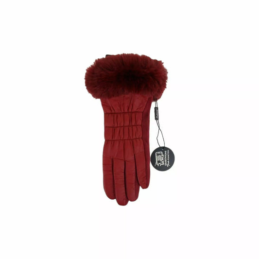 Winter Damen Handschuhe » Nylon Fingerhandschuhe Suede » Winterhandschuhe mit Kunstfell | Damenhandschuhe