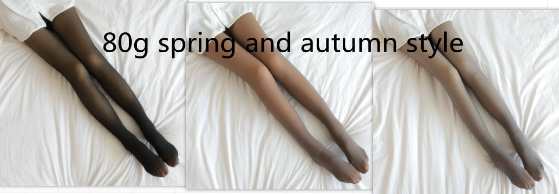 Fake Translucent Plus Size Leggings Fleece Lined Tights Fall And Winter Warm Fleece  Winter  Women Fleece Lined Pantyhose Thermal Winter Tights