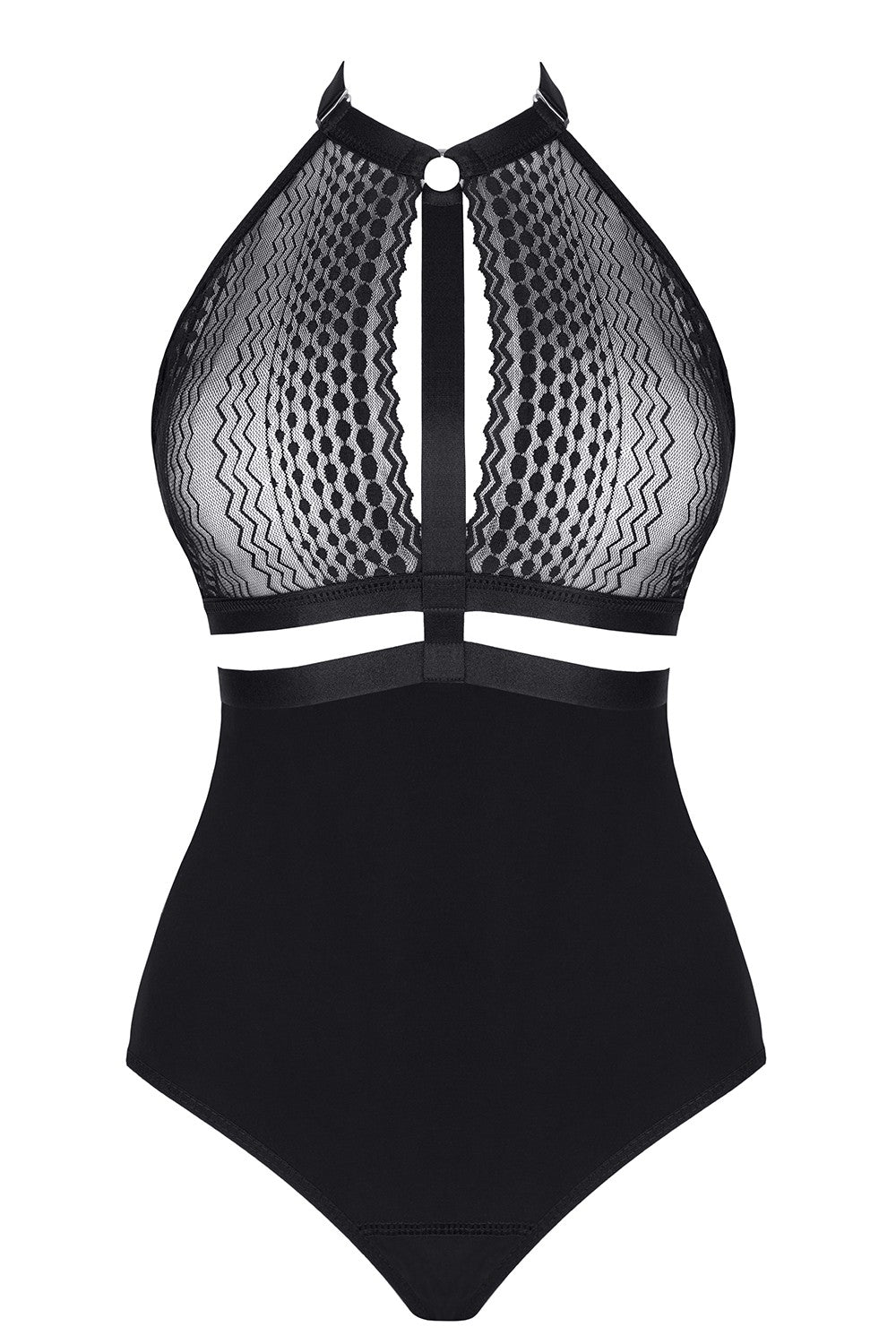 Characteristic Black Lace Bodysuit
