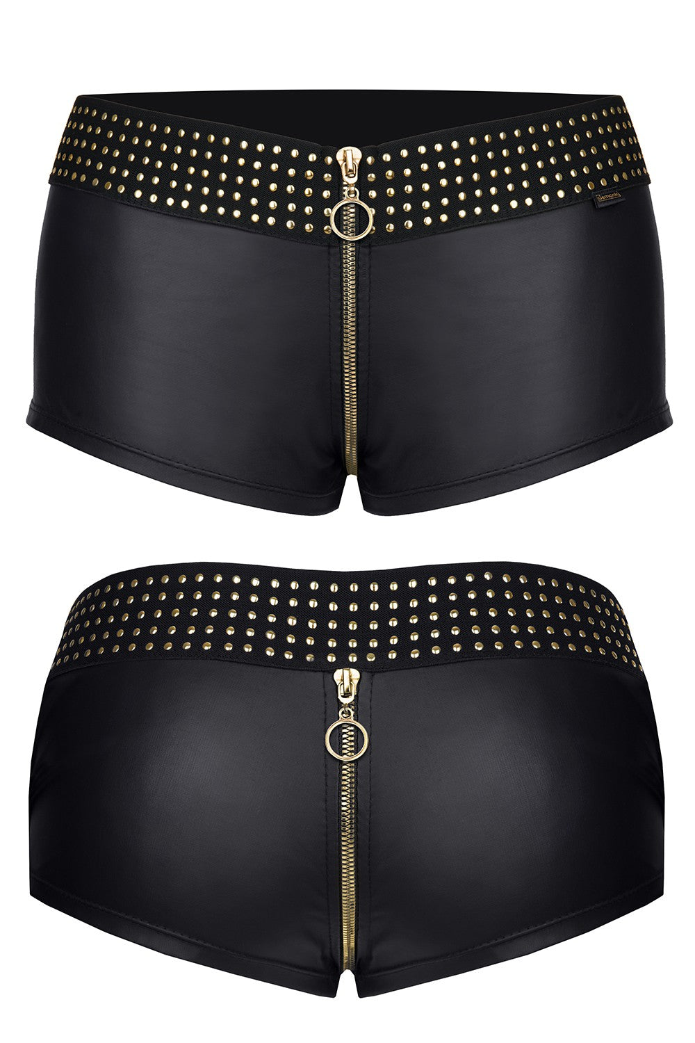 Sensual Gold Zipper Short