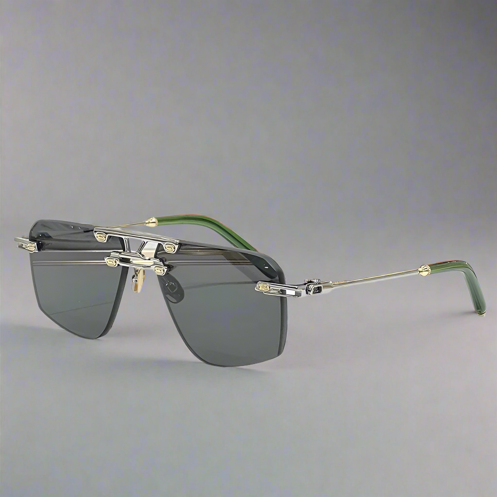 Luxury rimless polygon sunglasses – high street unisex eyewear