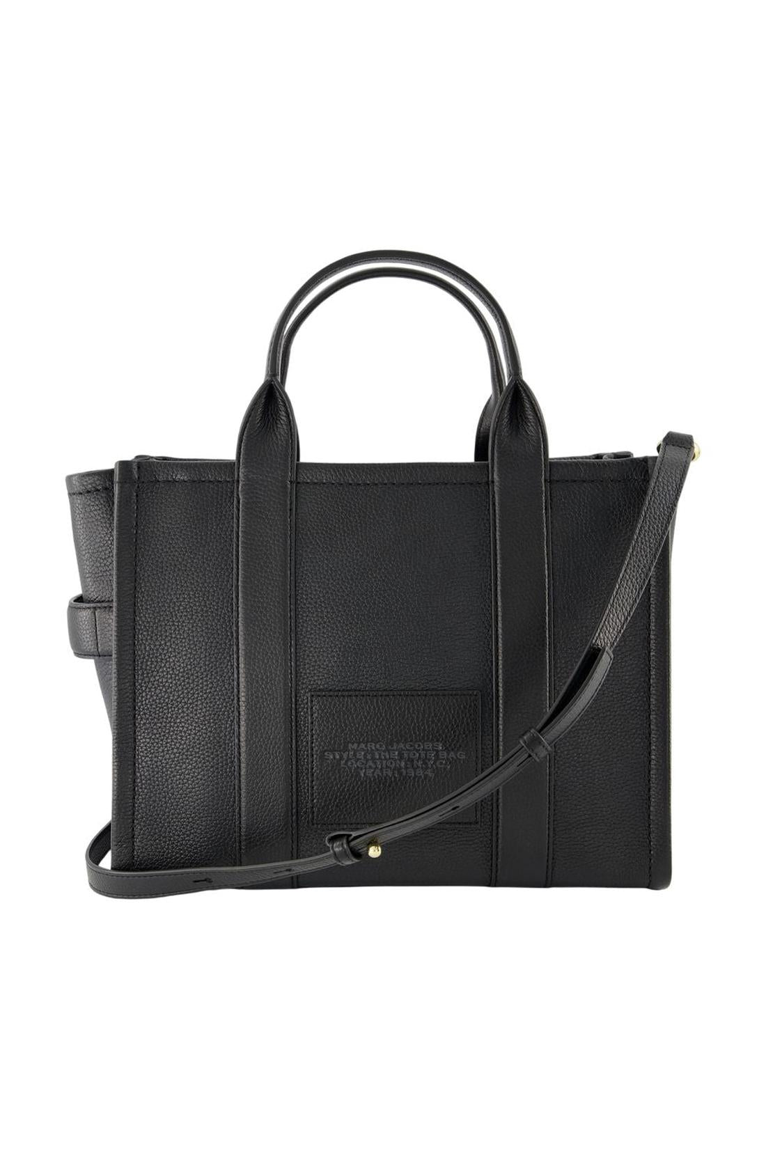 The Medium Tote Tasche aus Leder Schwarz