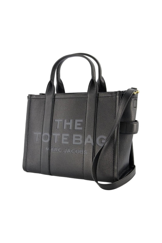 The Medium Tote Tasche aus Leder Schwarz