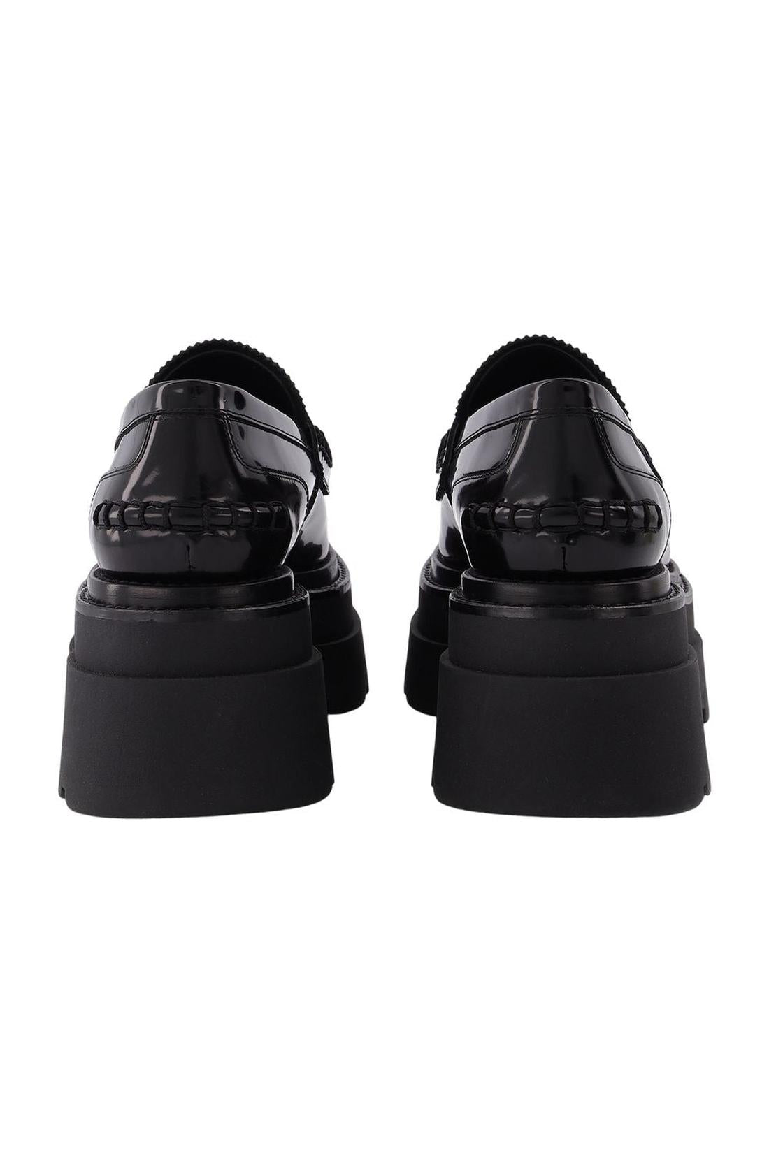 Carter Platform 75 Mokassins aus schwarzem Leder