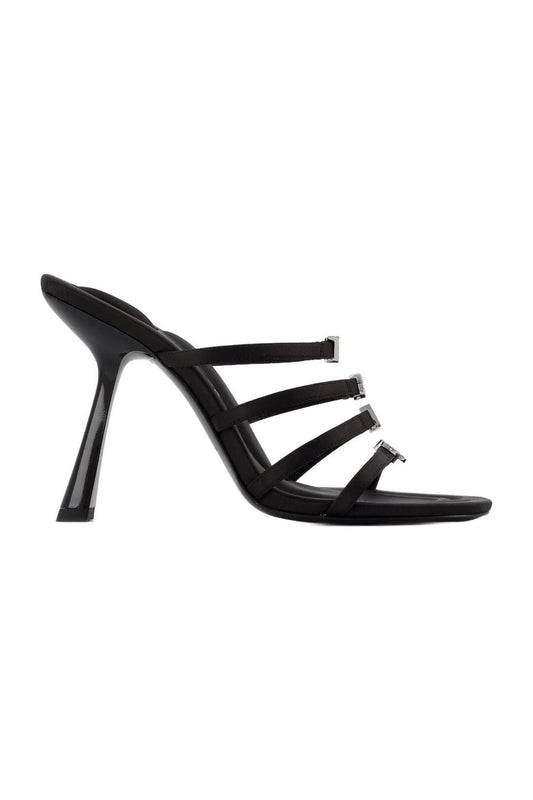 Nala 105 Logo  Sandals - Alexander Wang -  Black - Satin