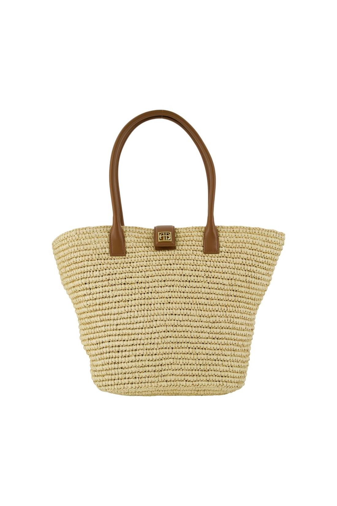 Cabas Lou Monogramme - ANINE BING - Leder - Beige