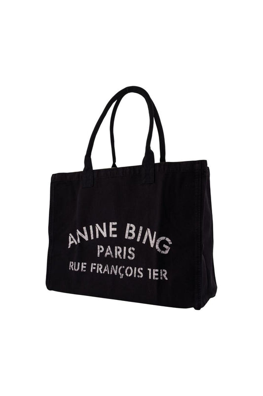 Einkaufstasche Leo - ANINE BING - Baumwolle - Schwarz