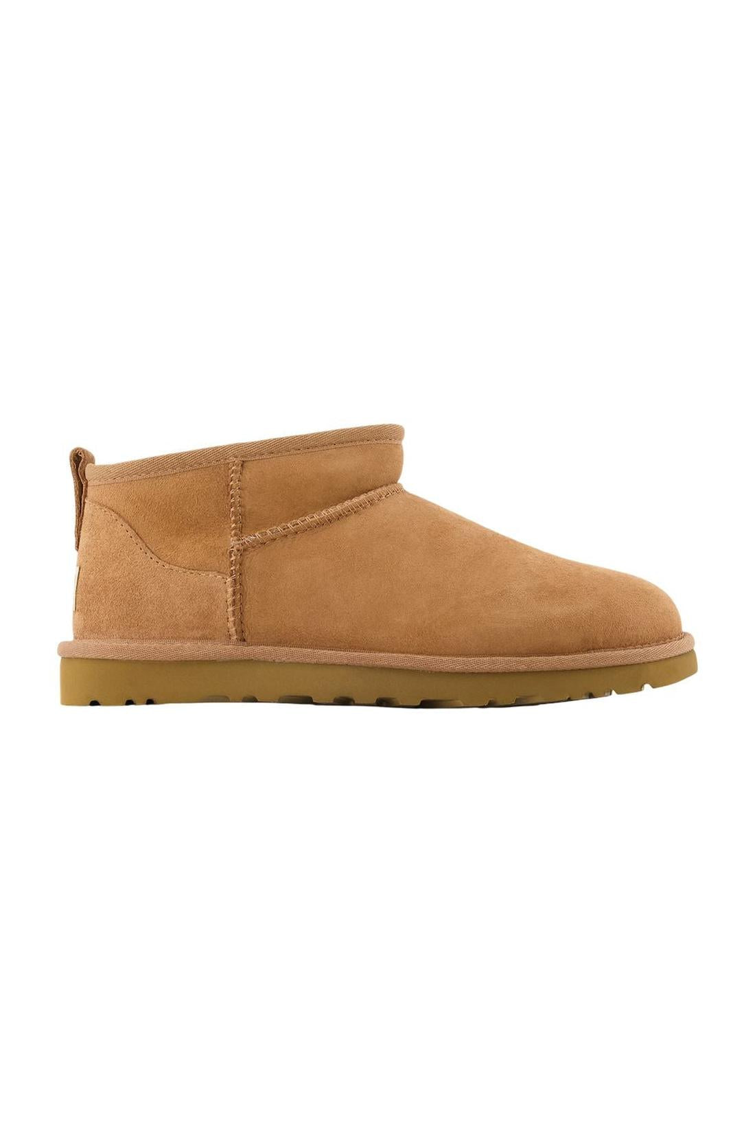 Classic Ultra Mini Stiefeletten - Ugg - Leder - Chestnut