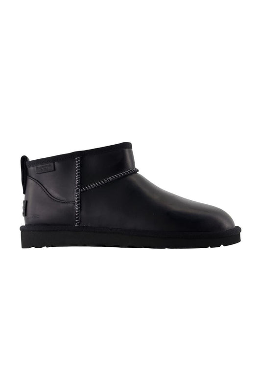 Stiefeletten Classic Ultra Mini Lthr Regen - UGG - Leder - Schwarz