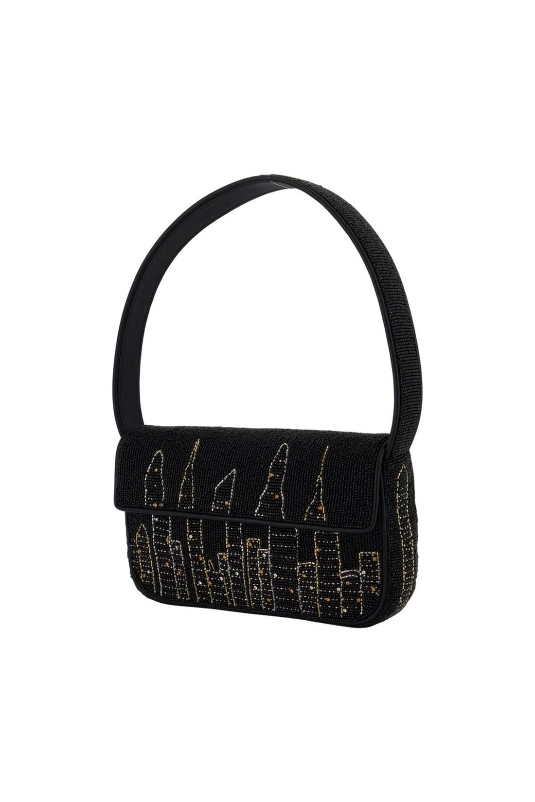 Tommy Beaded Schultertasche - Staud - Synthetik - Schwarz