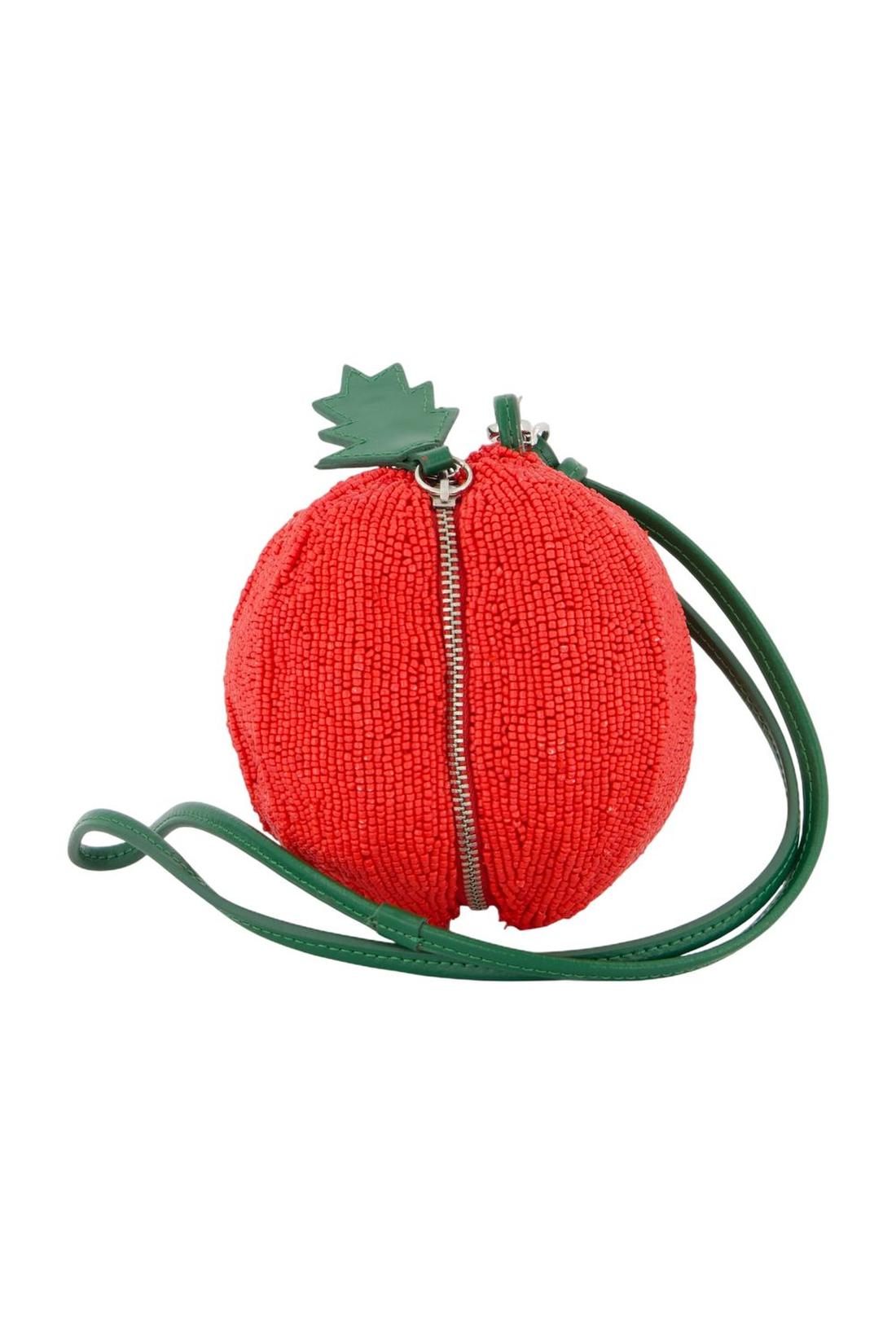 Campari Beaded Handtasche - Staud - Synthetik - Rot