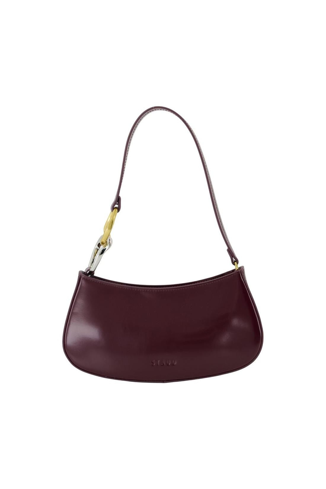 Ollie Schultertasche - Staud - Leder - Bordeaux