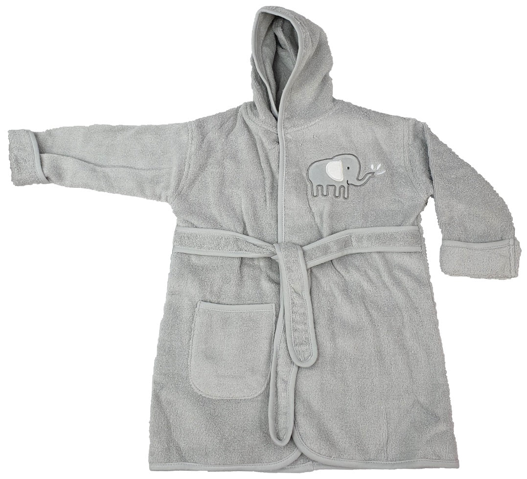 Frottée Baby Bademantel » Morgenmantel & Kleinkinder Badetuch » 100% Baumwolle » mit Kapuze, Tasche und Gürtel