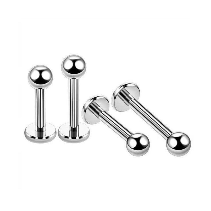 Titan Labret inklusive 3mm Kugel 4mm Flatback Außengewinde