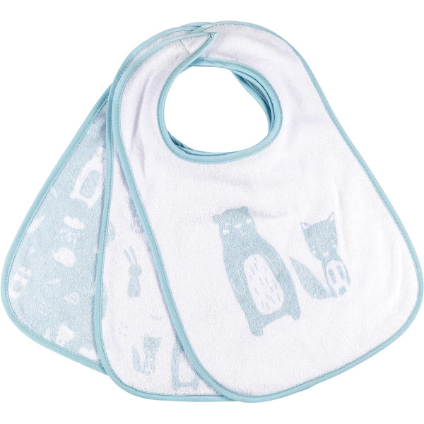 Klettlätzchen 3er Pack » Lätzchen-Set mit Klettverschluss » Schlabberlätzchen mit niedlichem Tier Design » Baby & Kleinkind Schlabberlatz