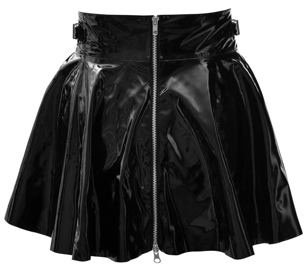 Black Vinyl Skirt