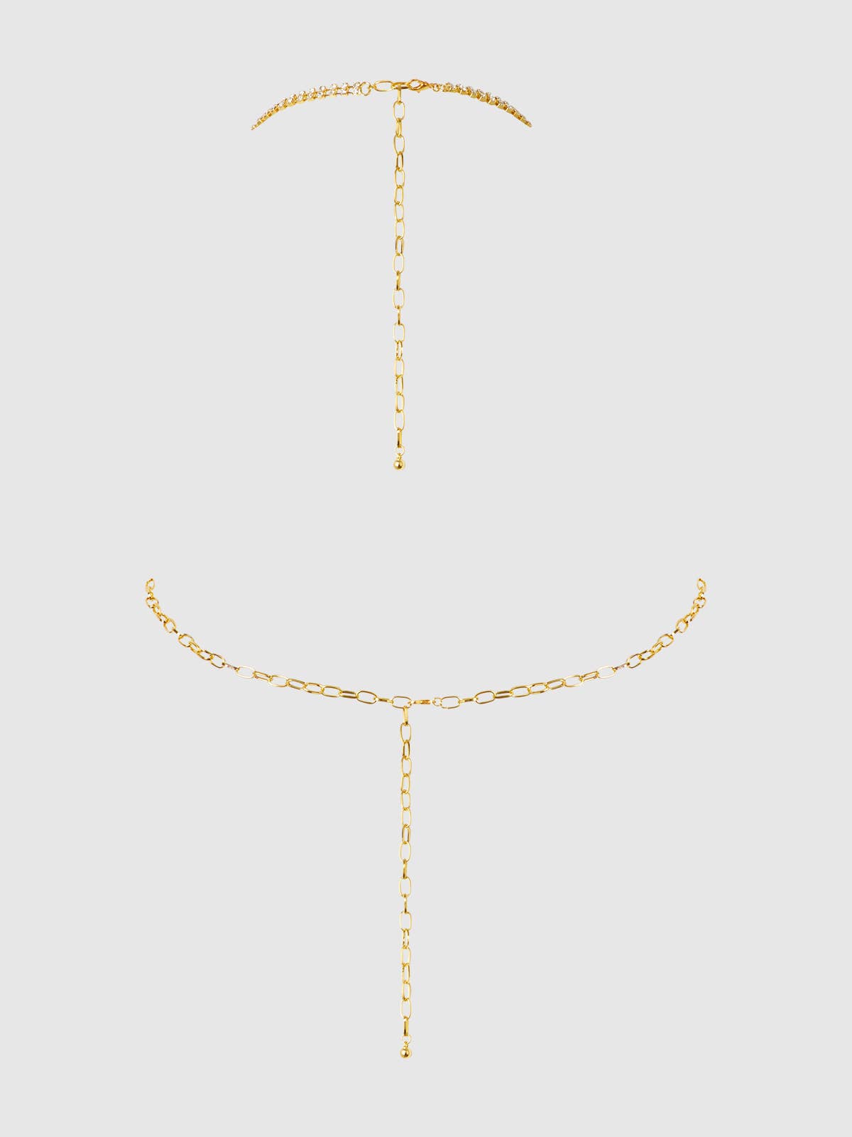 Open Front Rhinestone Top