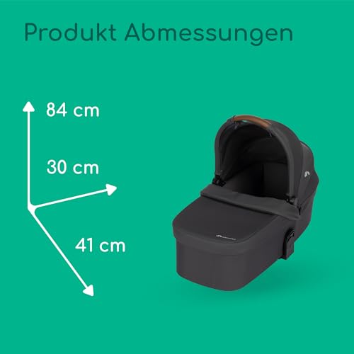 Bebeconfort Luvia Trio, Kinderwagen 3 in 1, 0–4 Jahre (0–22 kg), Baby Kinderwagen, Babyschale, Kinderwagenaufsatz, Smartes Faltsystem, Verstellbarer Schieber, Stoßdämpfung auf Rädern, Mineral Graphite