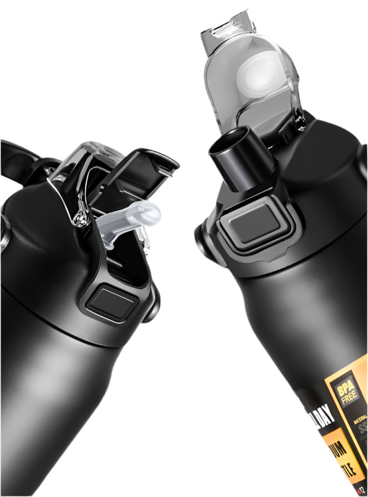 Thermoskanne mit Strohhalm - Vakuumflaschen -  Sportwasserflasche - 1200ml