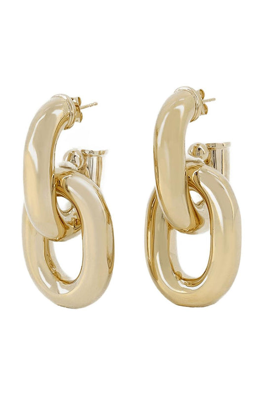 Xl Link Hoops Earring - Paco Rabanne - Gold - Metal