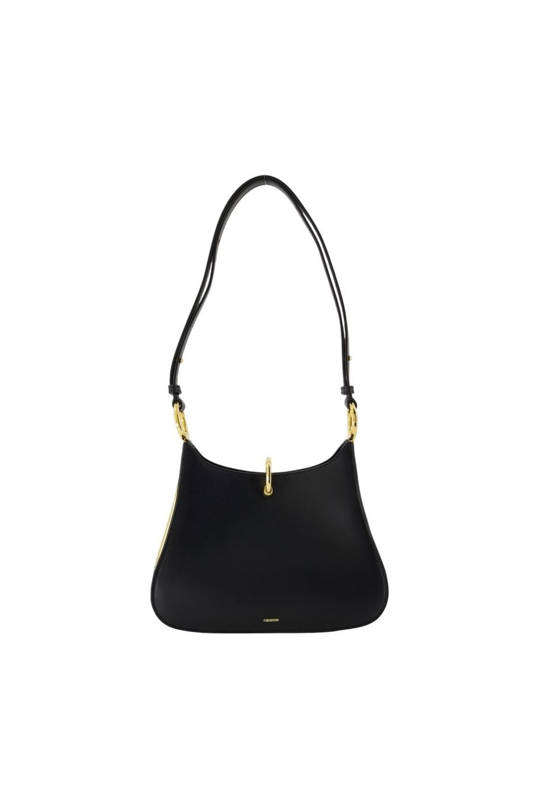 Schultertasche - Rabanne - Leder - Schwarz