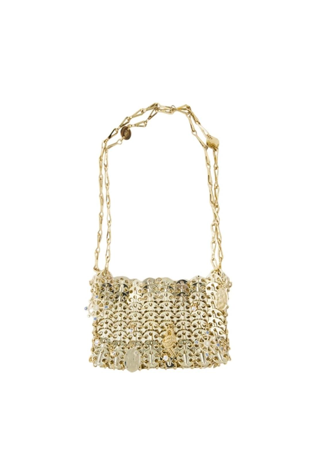 Schultertasche - Rabanne - Metall - Gold