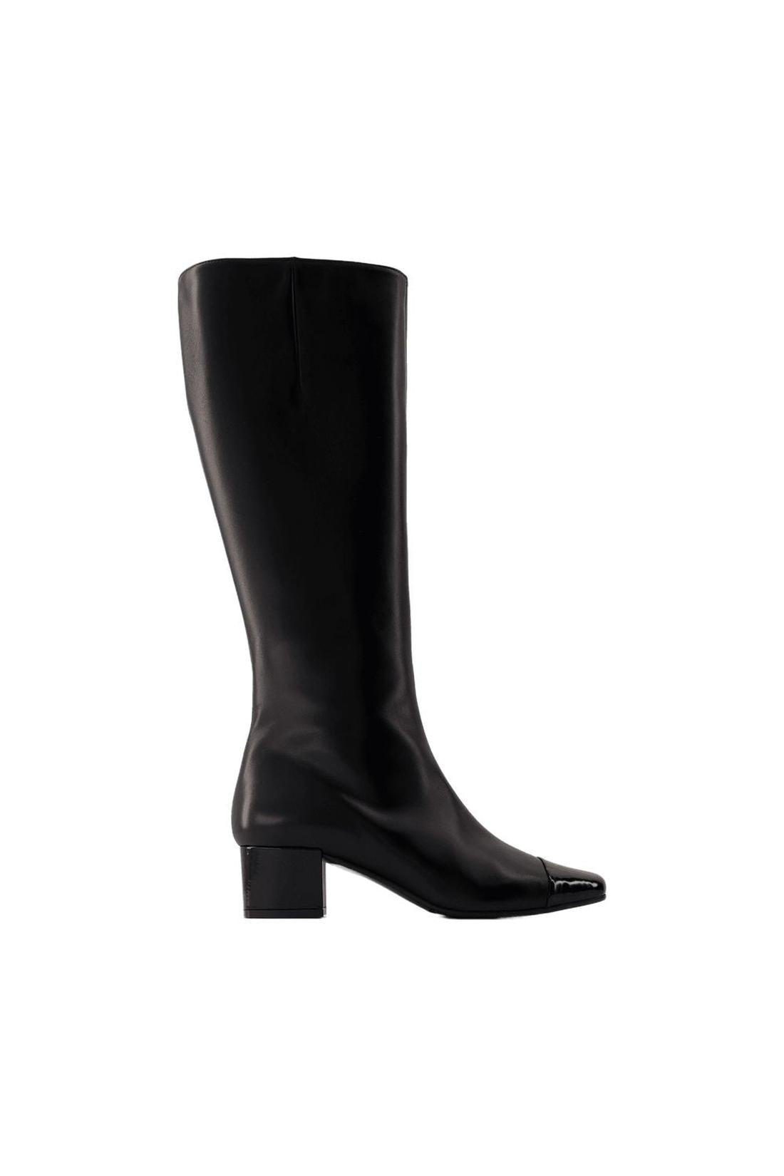 Malaga-Stiefel aus schwarzem Leder