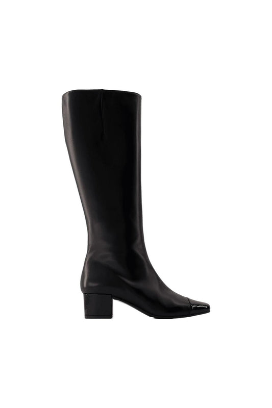 Malaga-Stiefel aus schwarzem Leder