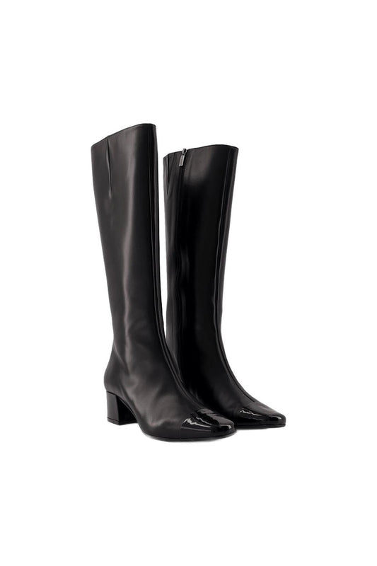 Malaga-Stiefel aus schwarzem Leder