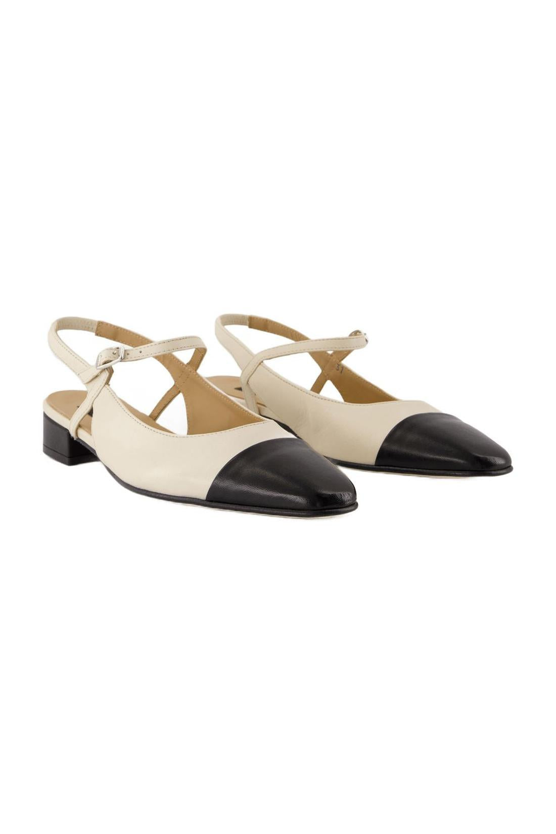 Flache Schuhe Oceano - Carel - Leder - Beige