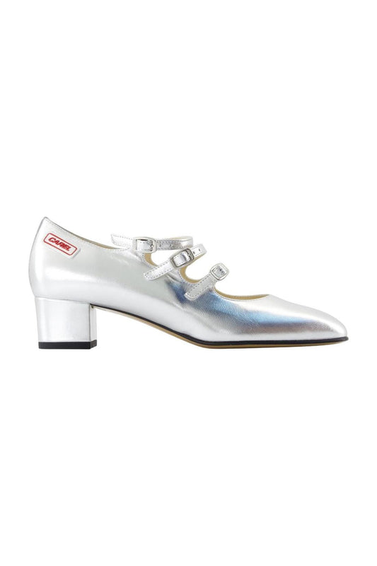 Kina F1 Pumps - Carel - Leder - Silber