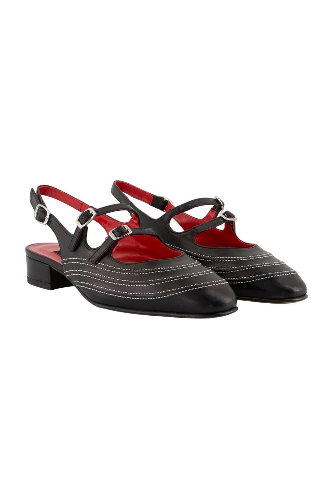 Sandalen Peche Moto - Carel - Leder - Schwarz