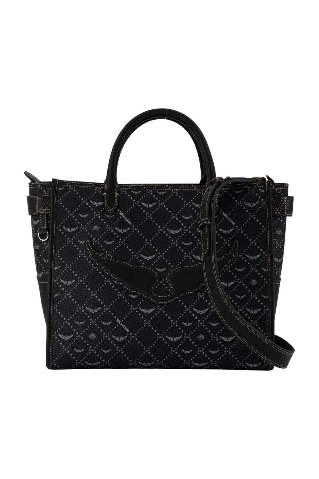 Cabas Angel Monogram - Zadig & Voltaire - Synthetik - Schwarz