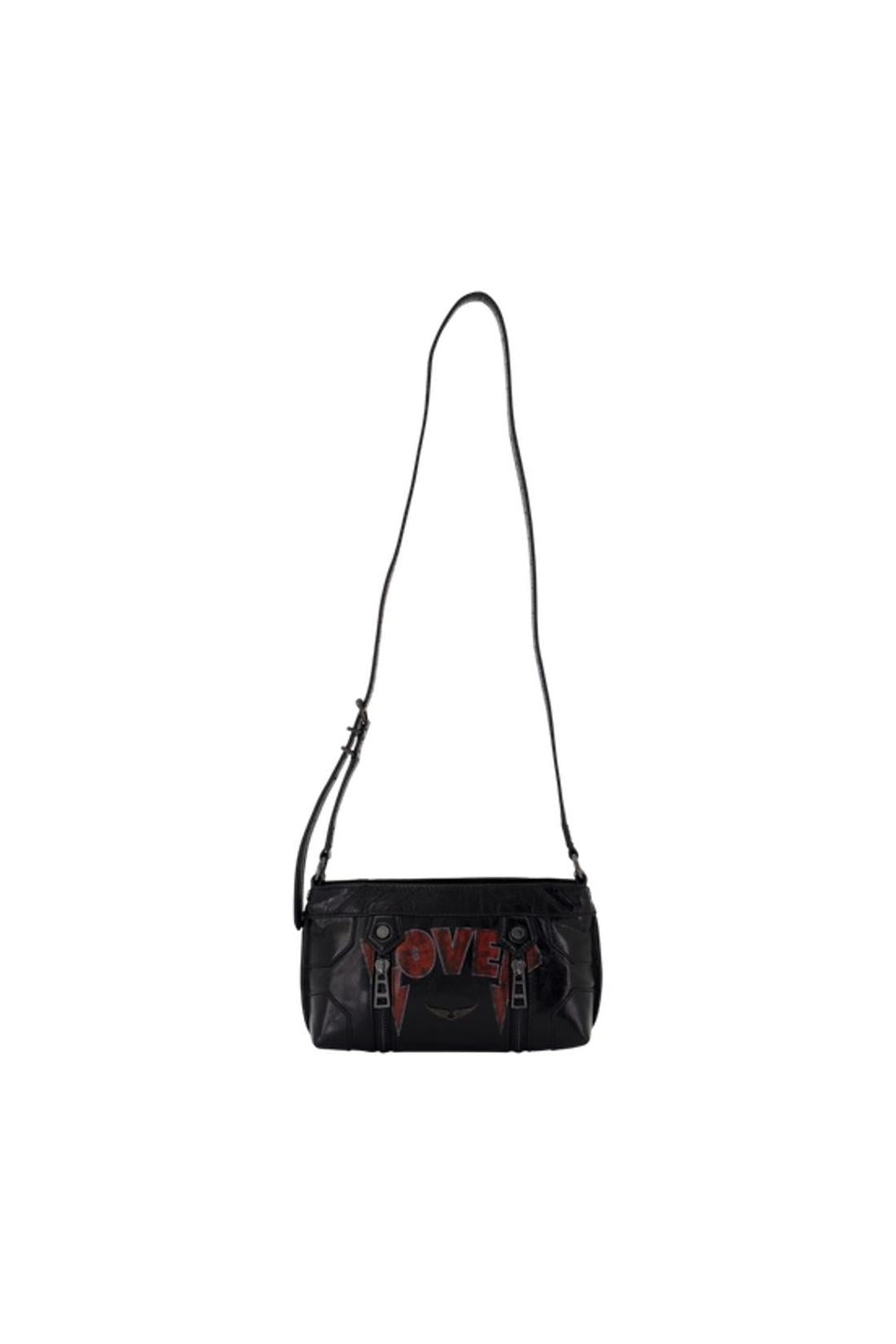 Sunny Mood Punk Schultertasche - Zadig & Voltaire - Leder - Schwarz