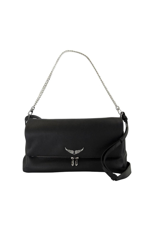 Rocky Xl Schultertasche - Zadig & Voltaire - Leder - Schwarz