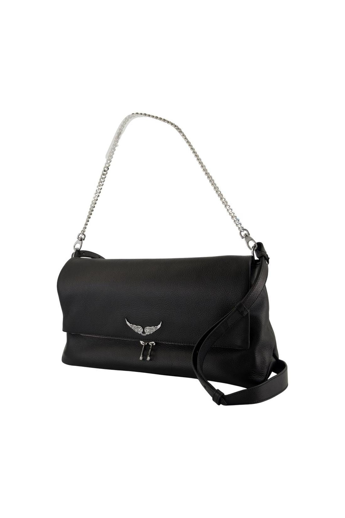 Rocky Xl Schultertasche - Zadig & Voltaire - Leder - Schwarz