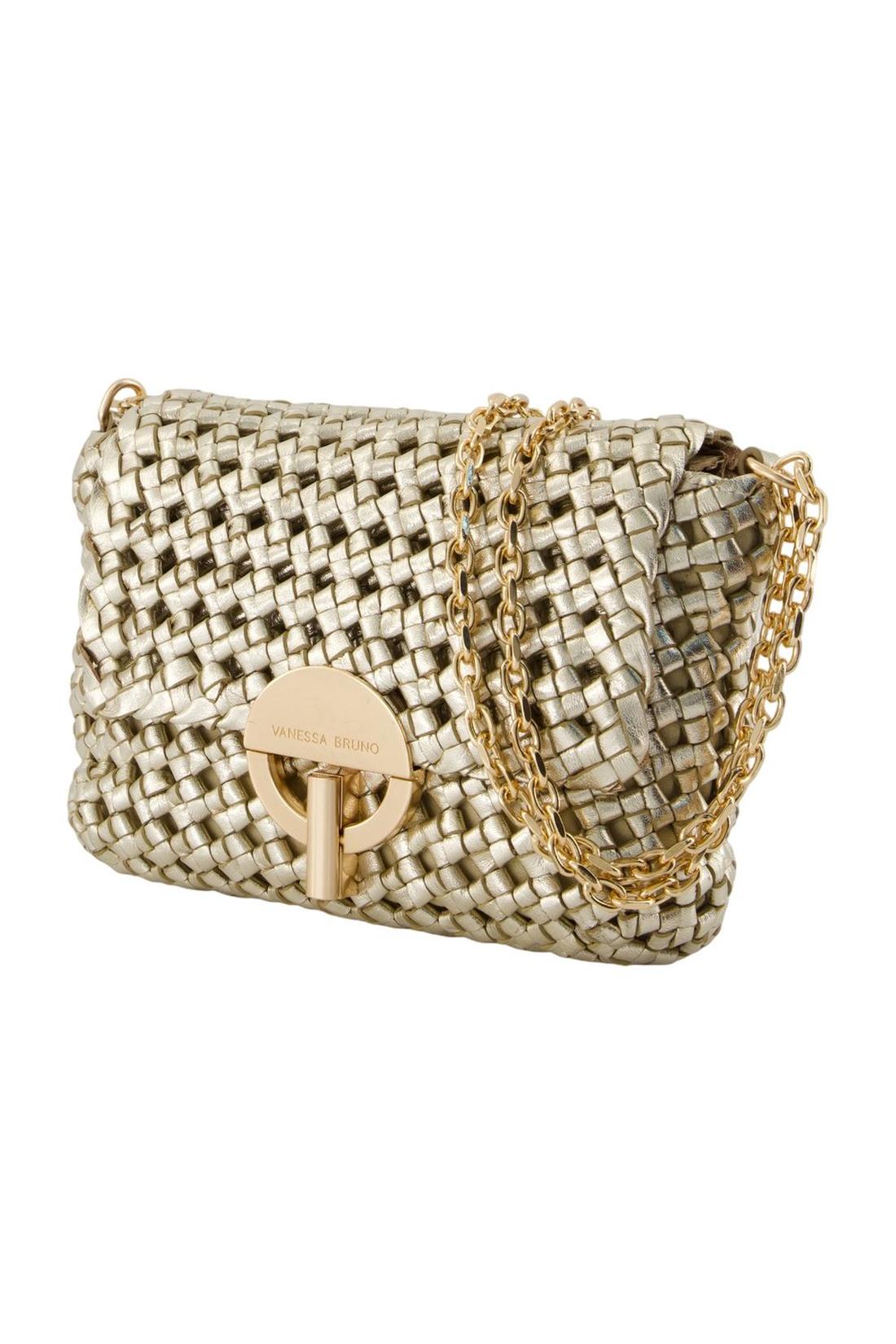 Moon Medium Schultertasche - Vanessa Bruno - Pflanzlich gegerbtes Leder - Gold