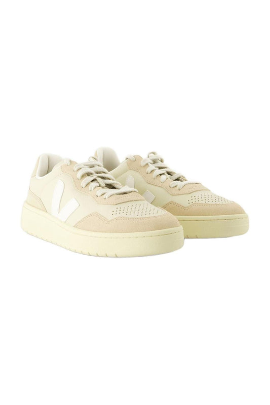 Sneakers V-90 - Veja - Leder - Beige