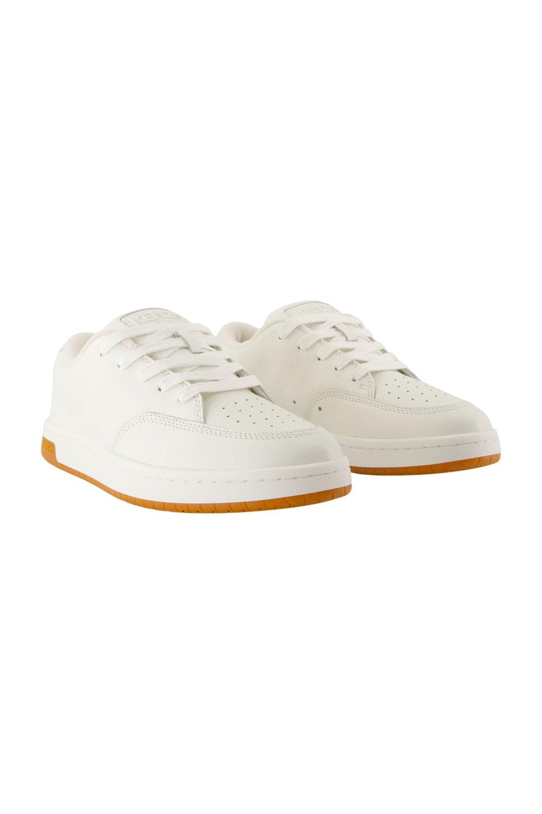 Dome Low Top Sneakers - Kenzo - Leder - Weiß