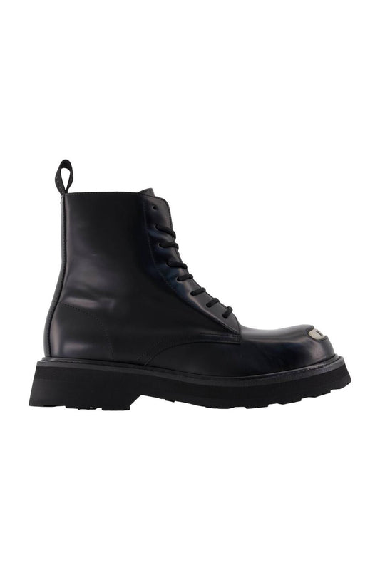 Stiefeletten New Kenzo Smile Lace Up Boots - Kenzo - Leder - Schwarz