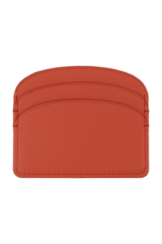 Kartenhalter Halbmond - A.P.C. - Leder - Rot
