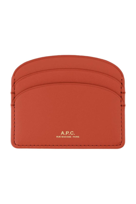 Kartenhalter Halbmond - A.P.C. - Leder - Rot