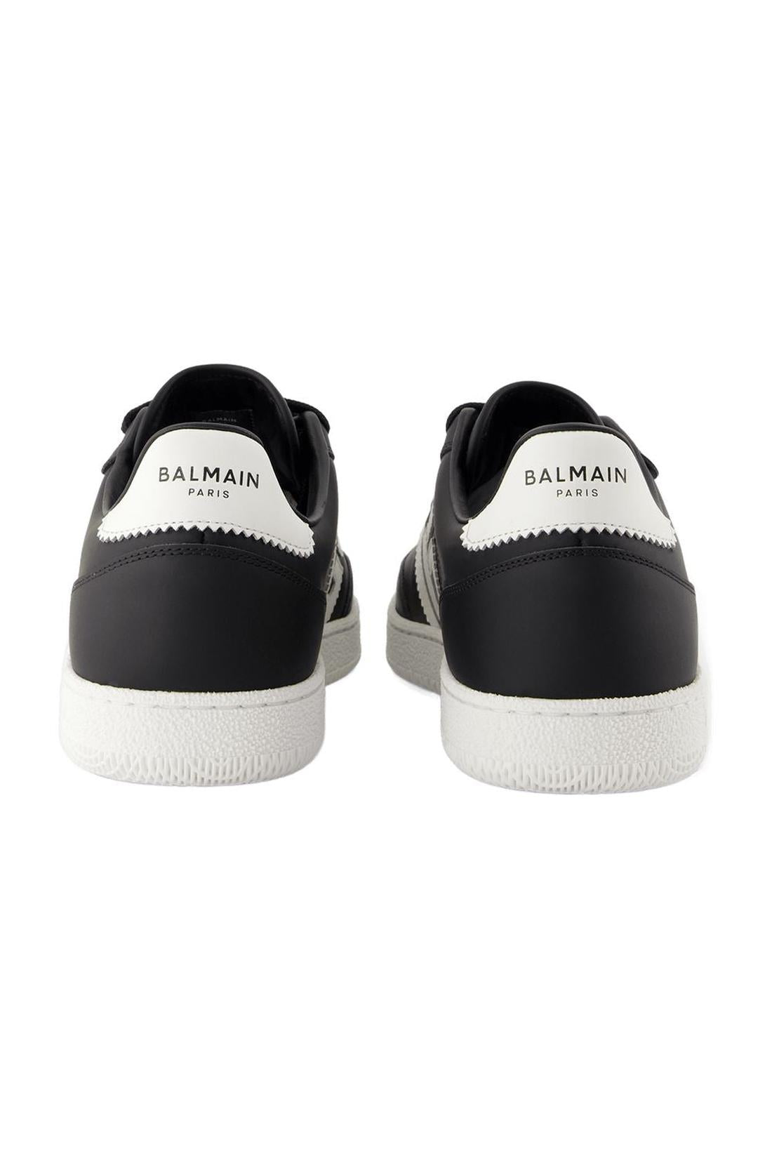 Swan Sneakers - Balmain - Leder - Schwarz/Weiß