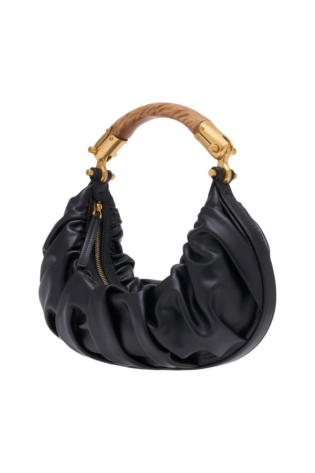 Handtasche Ebene Medium - Balmain - Leder - Schwarz