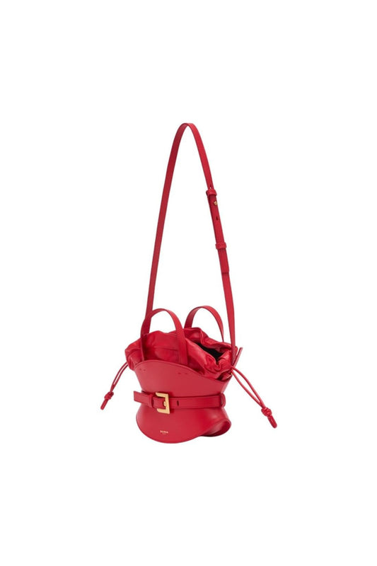 Shuffle Mini Handtasche - Balmain - Leder - Rot